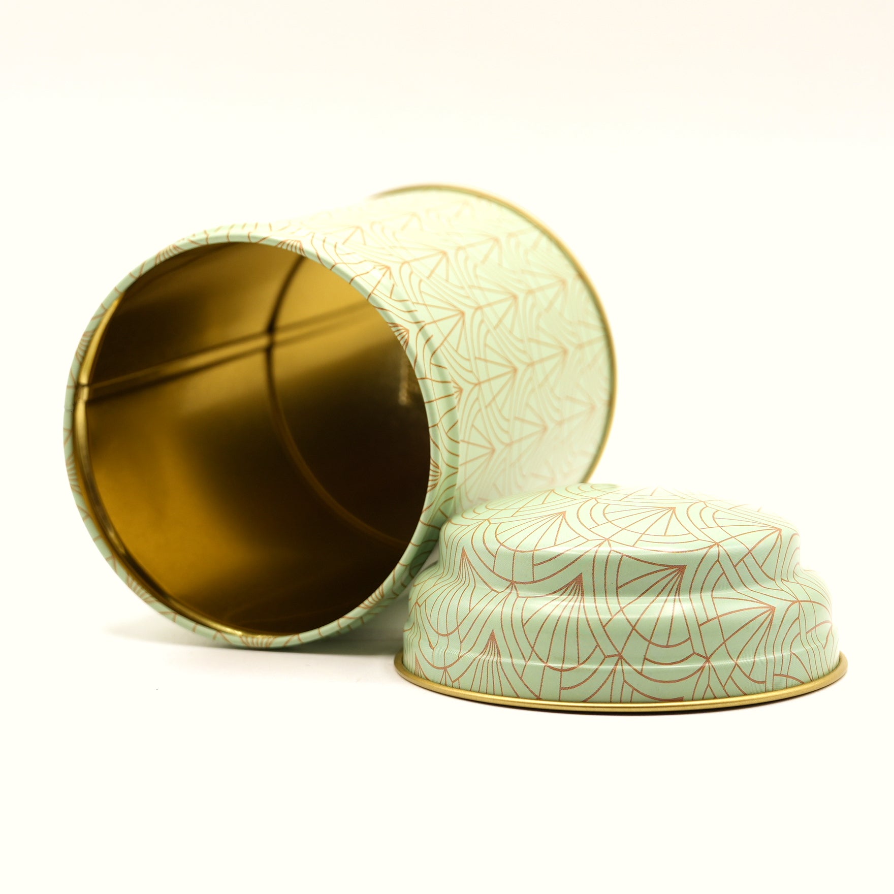 Teedose Art Déco, mint-gold (125 g)